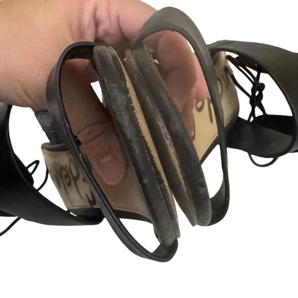 Sam Edelman Valerie Lace Up Black Block Heel Sandals Women’s Size 7.5 - Picture 5 of 10